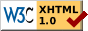 Logo av W3 sin XHTML validator