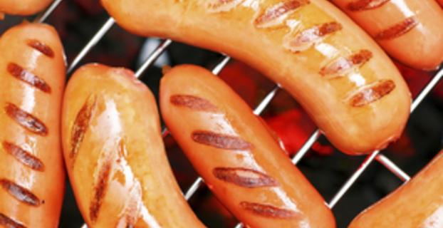 sausage; object on a white background