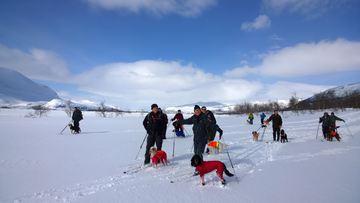 Altevatnprøven 2015 (6) Majestiske Altevatn foran fv Knut Fredheim og Sverre Andersen