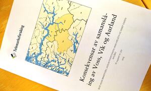Rapport frå Telemarksforsking_Konsekvensar av samanslåing av Voss, Vik og Aurland