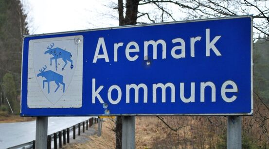 Skilt med Aremark kommune