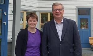 HR-sjef Norunn Haugen og ordførar Noralv Distad
