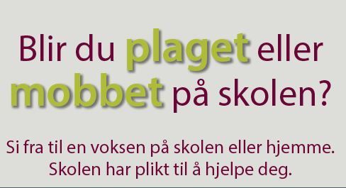 Mobbing plakat skole 3