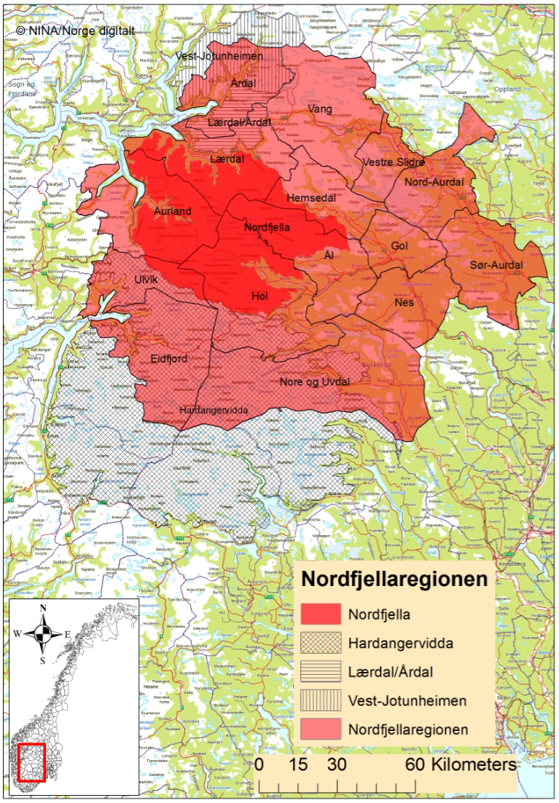 Kart Nordfjella