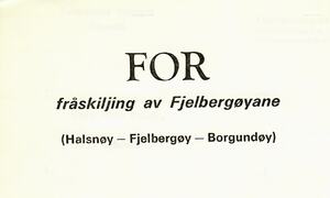 Stemesetel for ei fråskiljing av Fjelberøyane