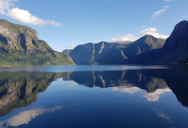 Bilde av Aurlandsfjorden sett fra Aurlandsvangen