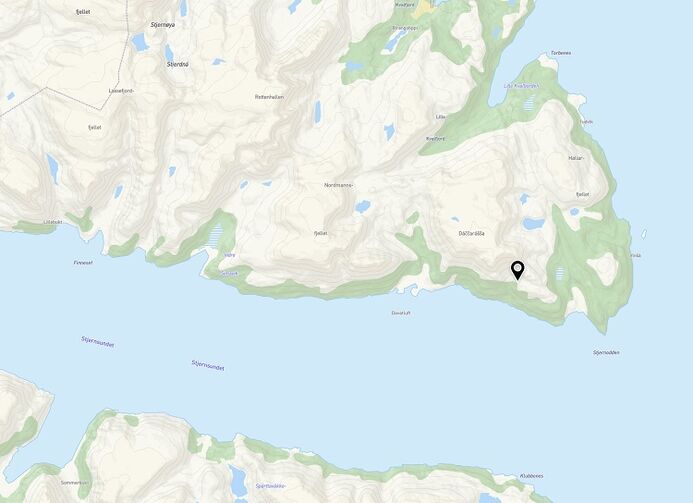Kartutsnitt av området Davatluft Kartutsnitt av området Davatluft