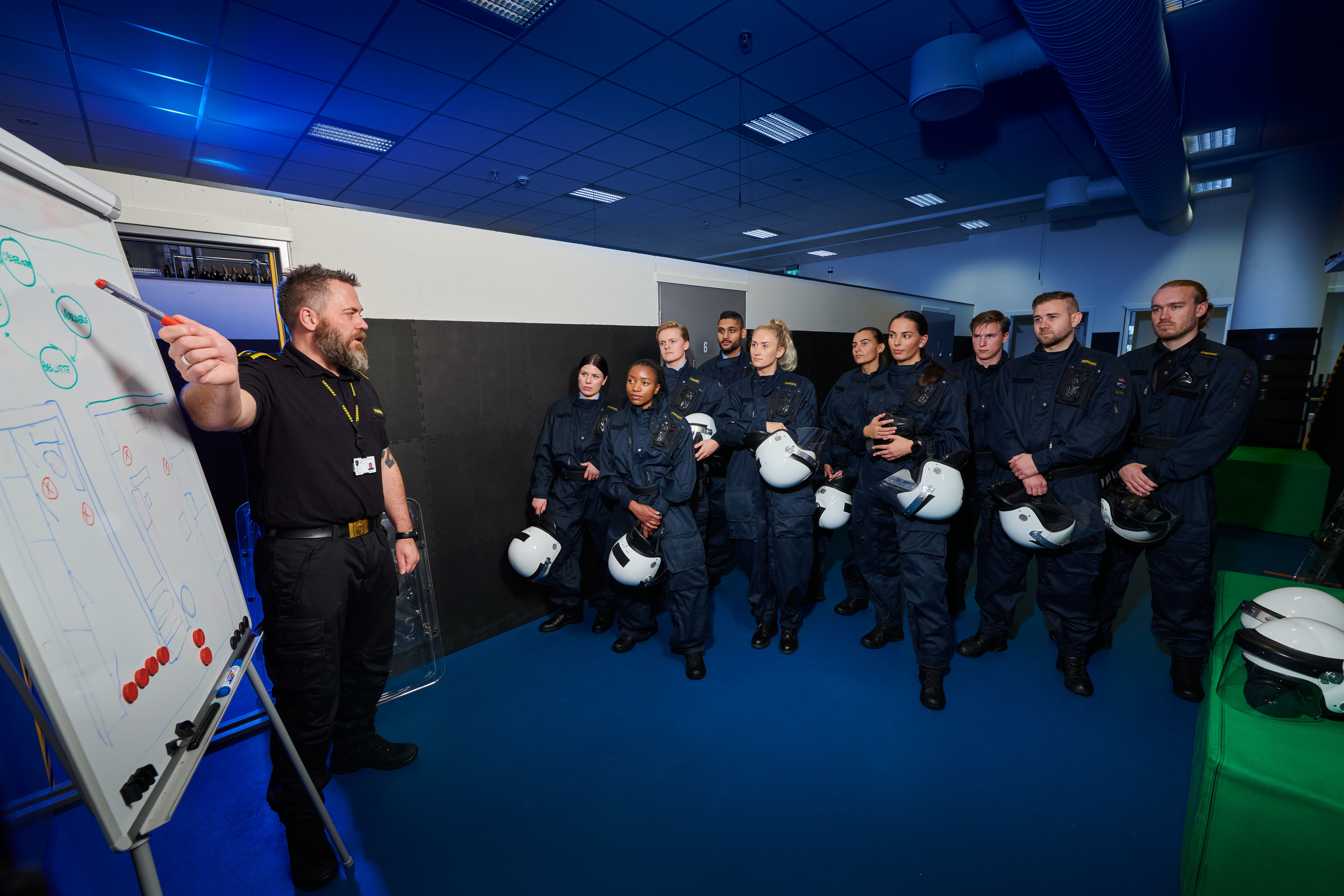 Undervisning i fysisk maktanvendelse. Illustrasjonsfoto.