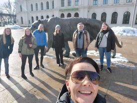 Walk and talk i Oslo med KRUS-ansatte og praksisstudenter. Foto.
