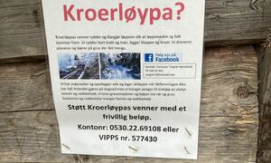 Plakat ved Kroerløypa