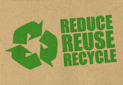 Illustrasjon reduce reuse recycle