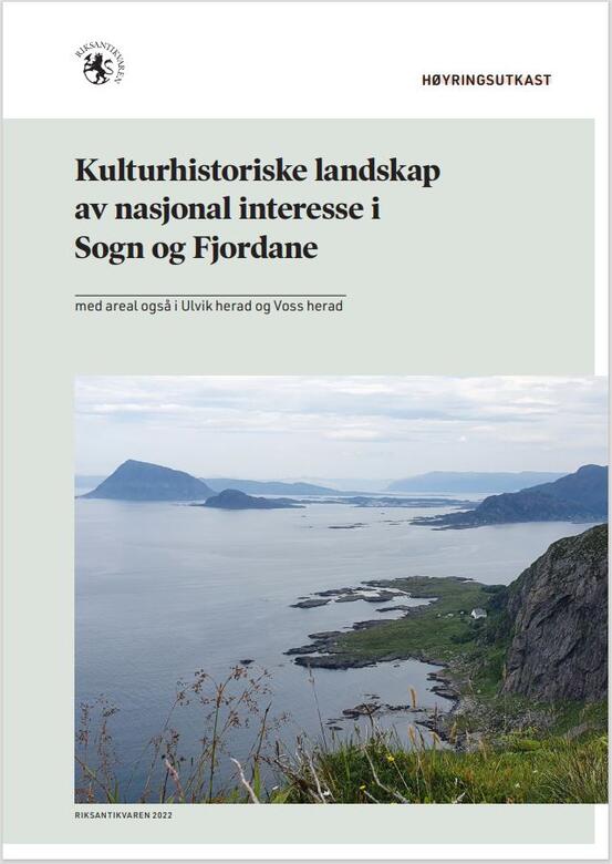 Forside av rapporten Kulturhistorisk landskap av nasjonal interesse i Sogn og Fjordane