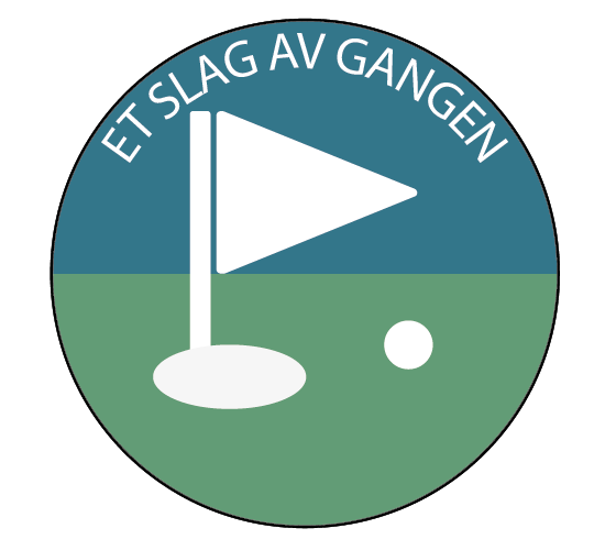 Logoen til Et slag av gangen viser tegningen av en golfbane.