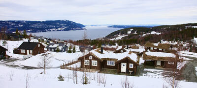 Attraksjon nr 1 på Mjøsli - utsikten. Foto: Leif Magne Flemmen