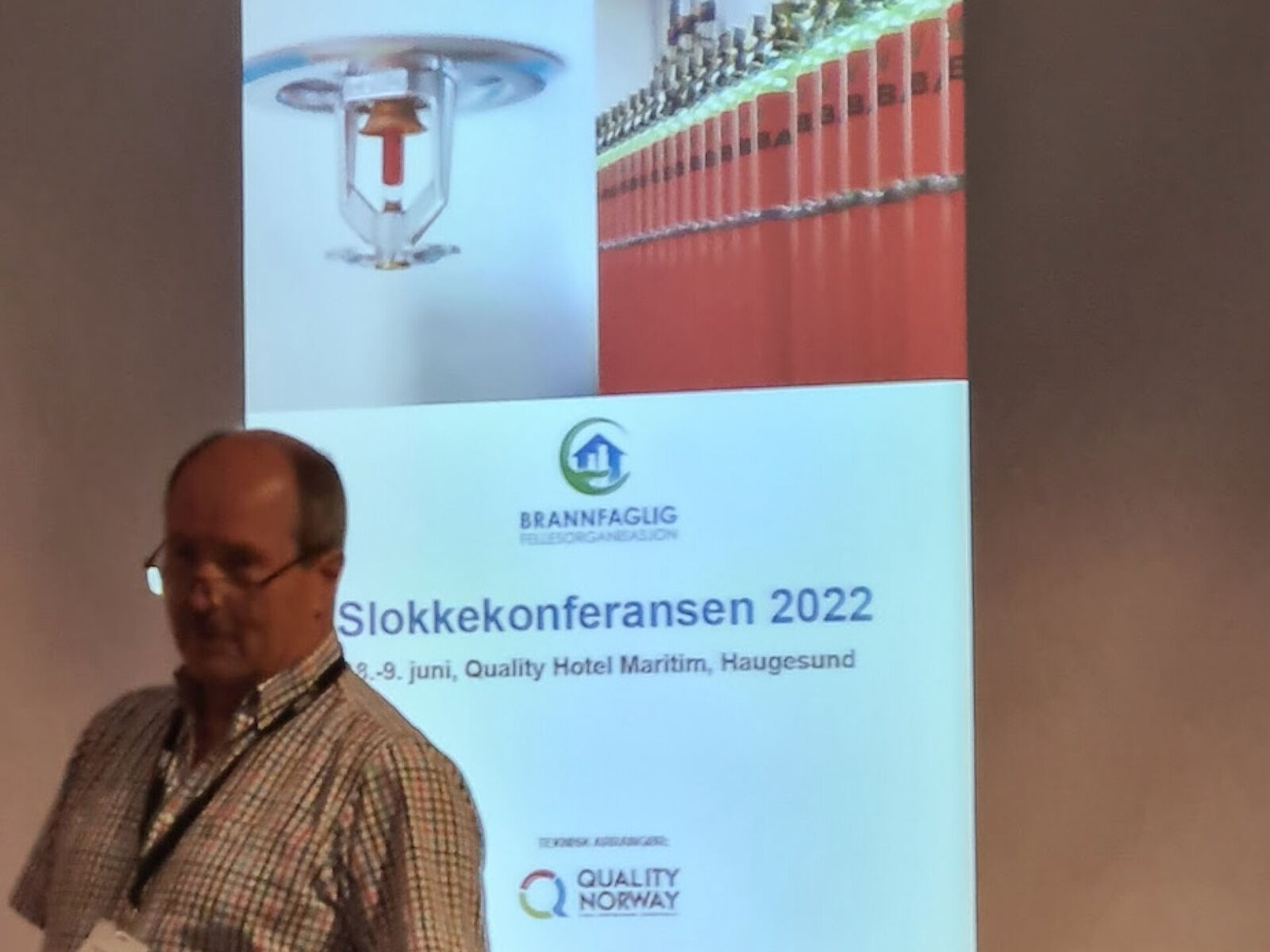 Styreleder i BFO, Hugo Haug, under Slokkekonferansen 2022. 