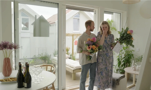 Helene Svaland Johansen og Henrik Heika Wiik vant årets sesong av «Sommerhytta». Foto: TV2