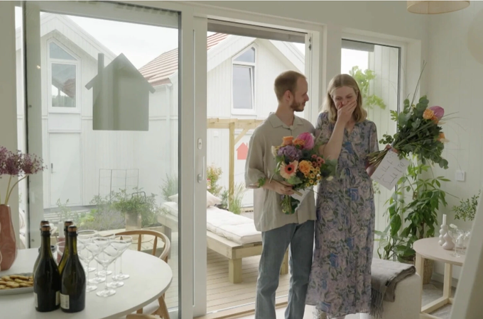 Helene Svaland Johansen og Henrik Heika Wiik vant årets sesong av «Sommerhytta». Foto: TV2