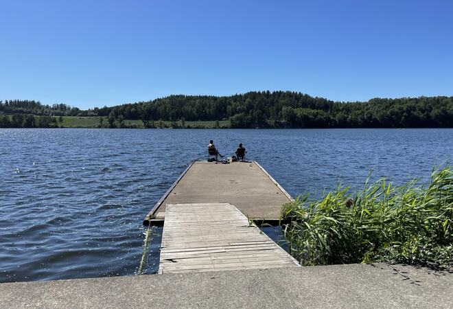 Bryggeanlegg på Årungen