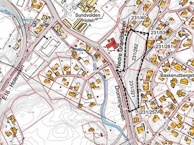 Skisse av planområdet. Skisse av planområdet.