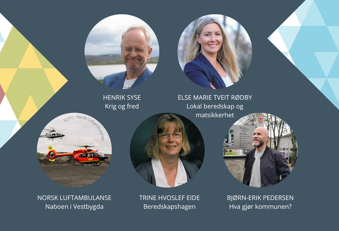 Kollage med bilde av foredragsholderene