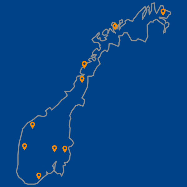 Grafisk oversikt over hvor fengslene er