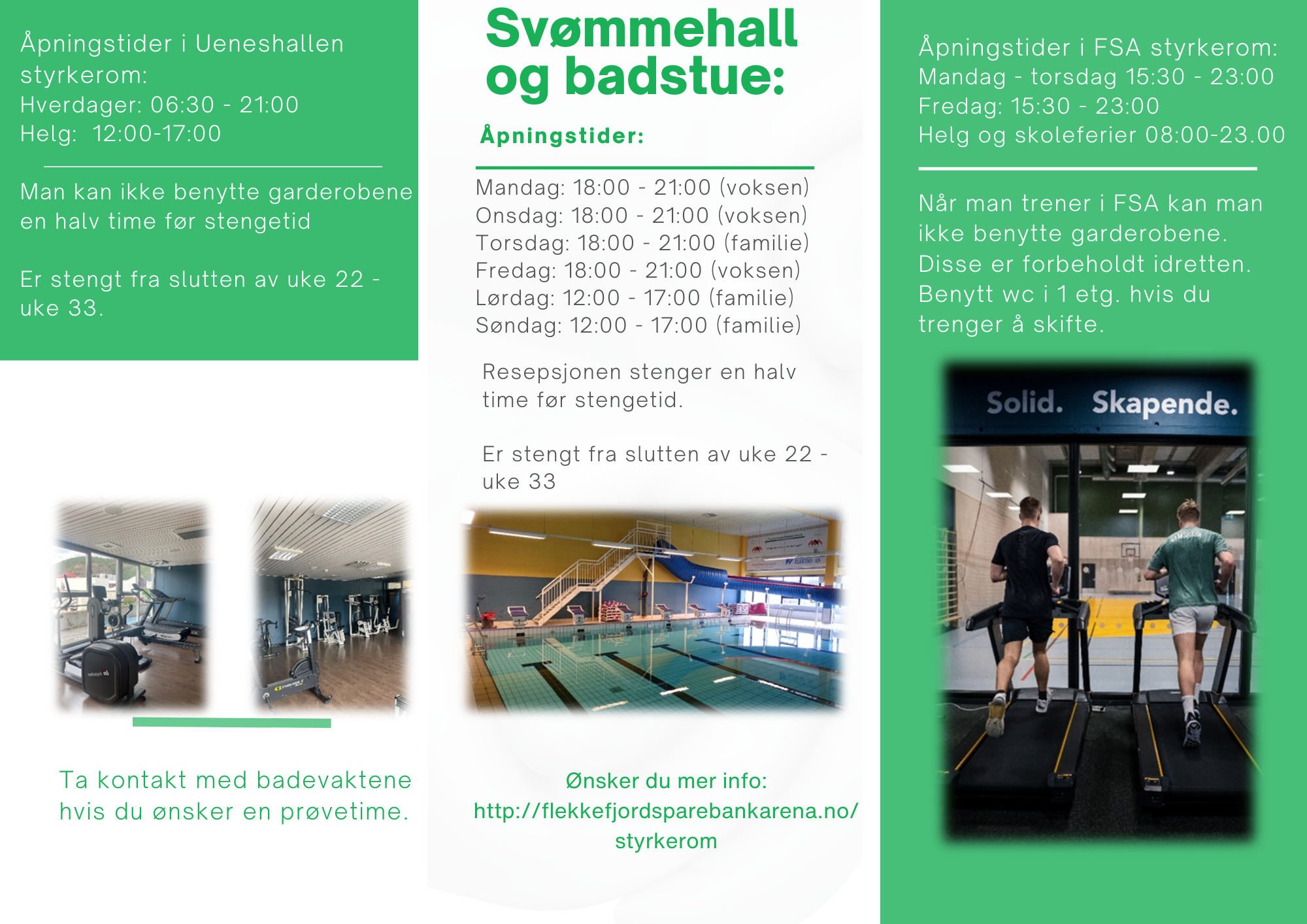 Side 2 Info medlemsskap i styrkerom Ueneshallen og FSA