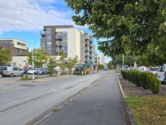 Brekkeveien sett fra Hangarn