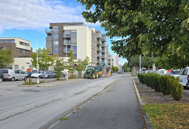 Brekkeveien sett fra Hangarn