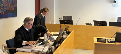 Disse førte saken i tingretten; fra venstre partner/daglig leder Audun L. Bollerud og senioradvokat Marte Risøy, begge Økland & Co