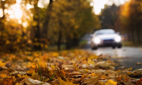 Det er snø i lufta og temperaturer ned mot null grader. Sjekk om du må skifte dekk allerede nå. Foto: Storebrand