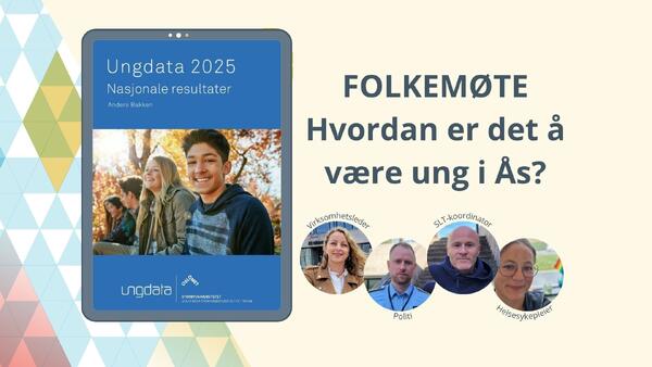Illustrasjon med forsiden på ungdata og panelet