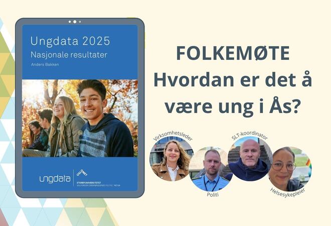 Illustrasjon med forsiden på ungdata og panelet
