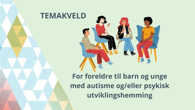 Temakvelden er på Rustad skole 27- november fra kl. 18-20. Påmelding innen 20. november. Illustrasjon med tekst og bilde