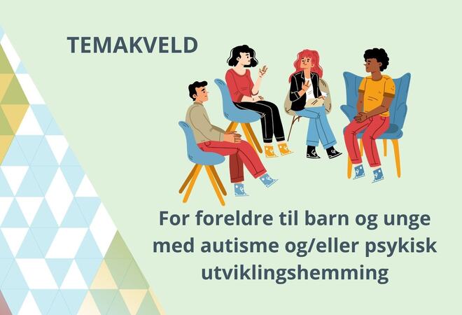 Temakvelden er på Rustad skole 27- november fra kl. 18-20. Påmelding innen 20. november. Illustrasjon med tekst og bilde