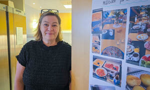 Koordinator Yvonne på kjøkkenet