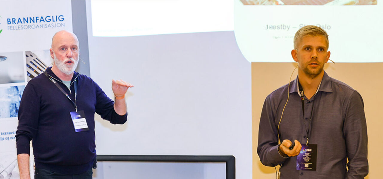 Rune S. Nilsen, teknisk utreder, og Oskar Westerberg, senior risk manager – Gjensidige Forsikring