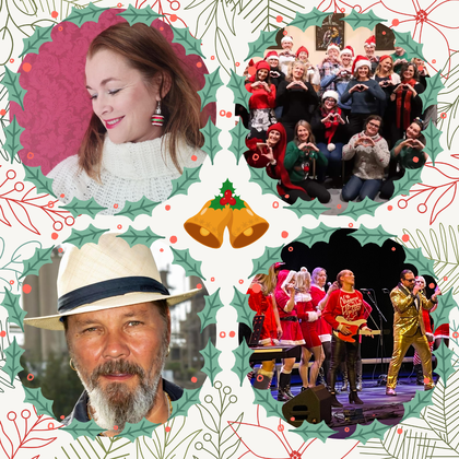 Samlebilde av artister og kor