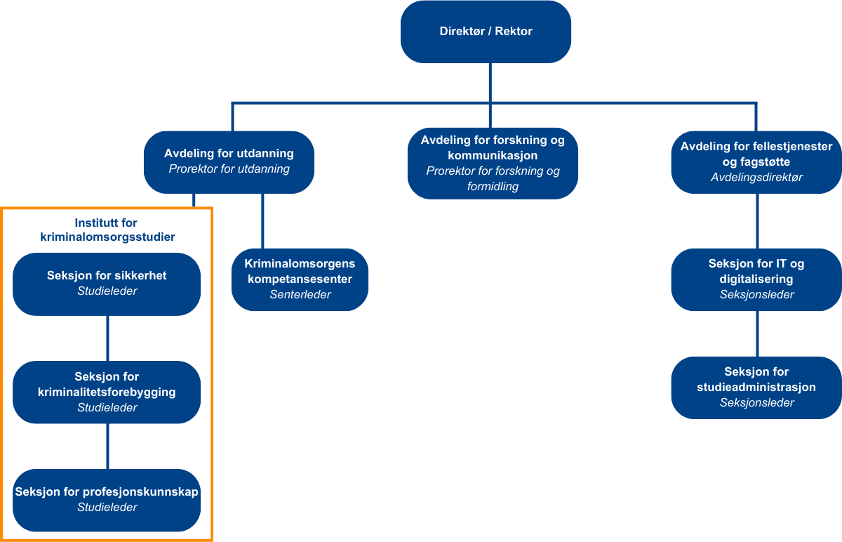 Organisasjonskart 2025 2- fra direktør og ned