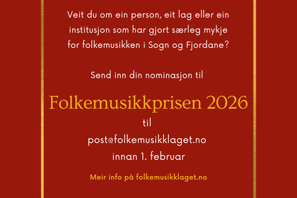 Folkemusikkprisen 2026 (1)