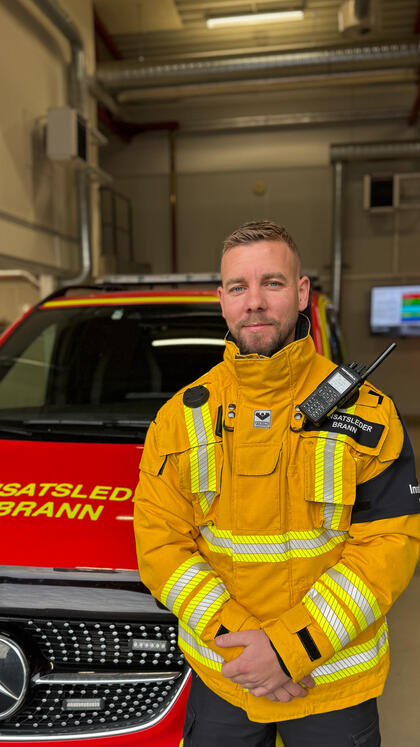 Brigadeleder Robert Jansen, Follo Brannversen. Foto: Privat Brigadeleder Robert Jansen, Follo Brannversen. Foto: Privat