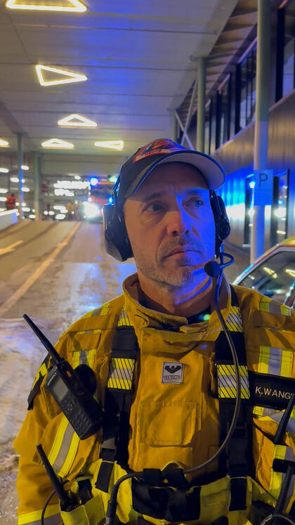 Innsatsleder Kenneth Wangen i Nedre Romerike brann- og redningsvesen. ©Remi Presttun - Presttun Media Innsatsleder Kenneth Wangen i Nedre Romerike brann- og redningsvesen.