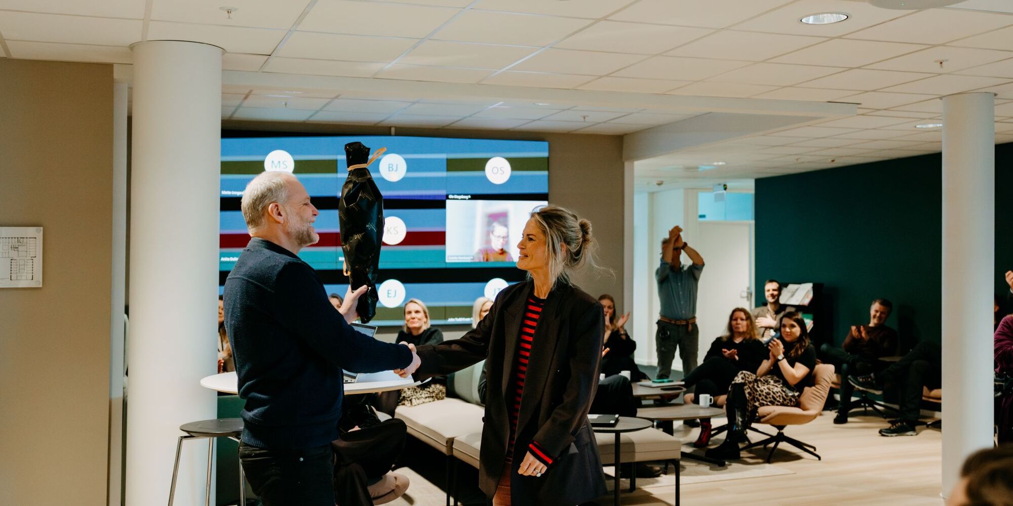 Bilde av Ingrid Lundeberg under markeringen av hennes professoropprykk