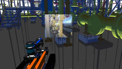 En 3D-modell av Kårstø-anlegget brukes i simuleringer. Det innfelte bildet viser det samme området. (Foto: Equinor) Satser stort på autonom robotikk offshore og på land