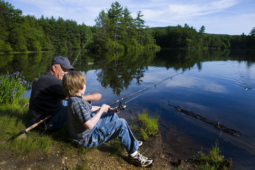 grandfather and grandson fishing 1