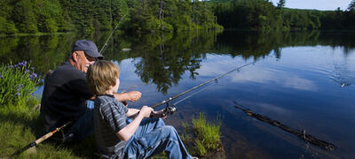 grandfather and grandson fishing 1